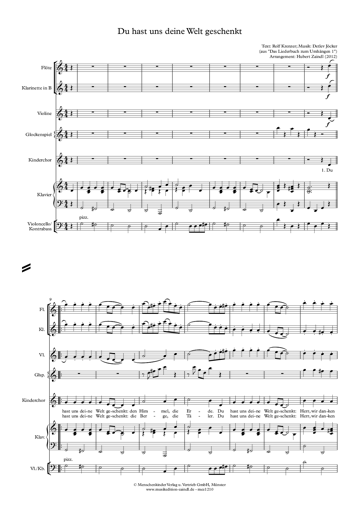 Du hast uns deine Welt geschenkt